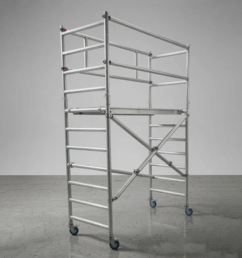 Compact Aluminum Scaffold for Maintenance Access