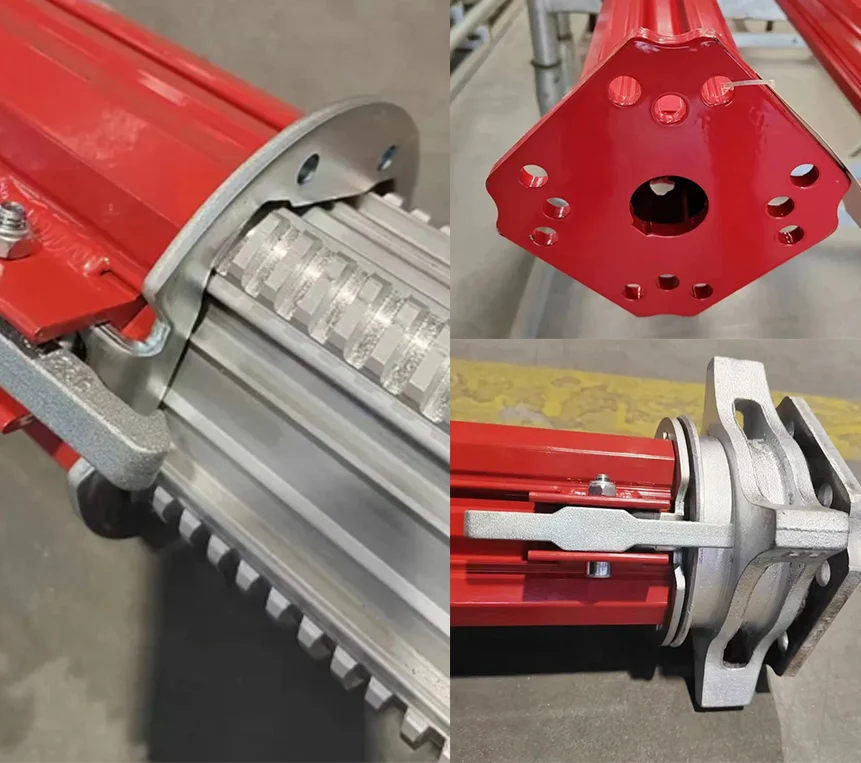 aluminium shoring props connection detail