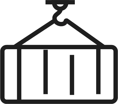 scaffolding container loading freight cost icon